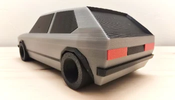 Низкополигональная VW GTI Mk1 3