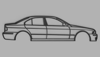 BMW 5 серии E39/5series силуэт настенное искусство