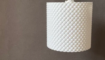 Настольная лампа Mid Century Bubble Shade с ребристым осн... 3