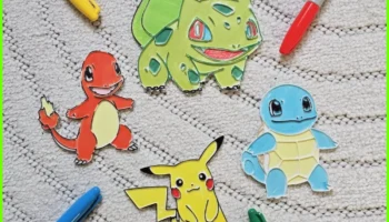 Раскраска "Сделай сам" Pokemon Starter Gen 1 Пикачу Чарма..