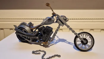 Обновление! Мотоцикл Ghost Rider (2020) Мини-версия! Диза... 7
