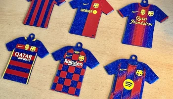 Брелок для футболки ФК "Барселона" - Nike эпохи 2004-2025...