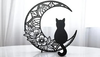 СтенаИскусство Цветы Кошка СтенаИскусство Цветы Кошка