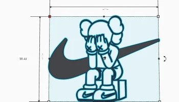 Kaws - пластина Nike 2D 1