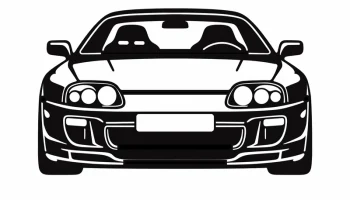 Передняя часть спортивного автомобиля в стиле JDM - миним...