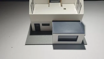 Modernes Einfamilienhaus im Ma&szlig;stab H0/1:87 3