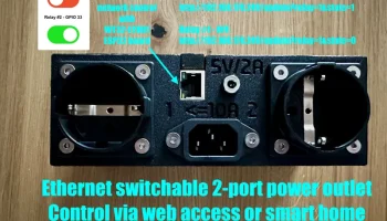 Переключаемая 2-портовая розетка Ethernet........