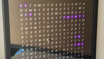 WordClock 16x16 подходит для рамки Ikea SANNAHED 35x35..... 1