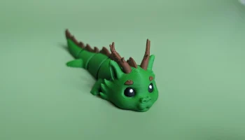 Лесной дракон - брелок с шарнирной фигуркой............